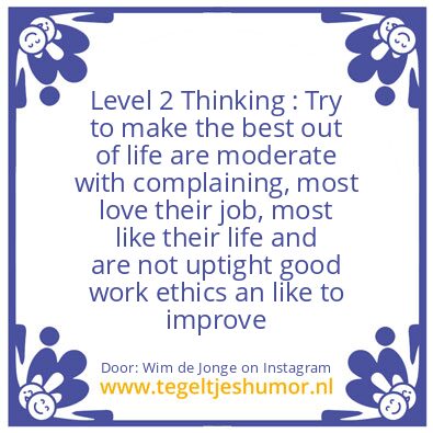 Tegeltje: Level 2 Thinking