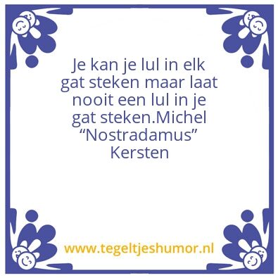 Tegeltje: Michel Kersten