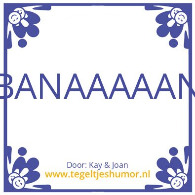 Tegeltje: Banaan