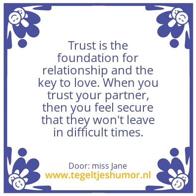 Tegeltje: The foundation