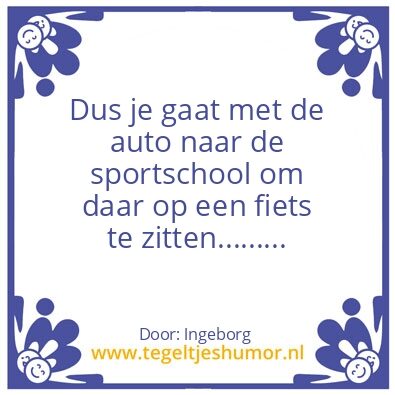 Tegeltje: Sportschool