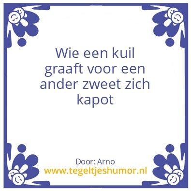 Tegeltje: Kuil