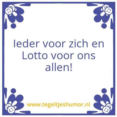 Tegeltje: Lotto