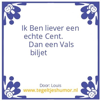 Tegeltje: Zo is het