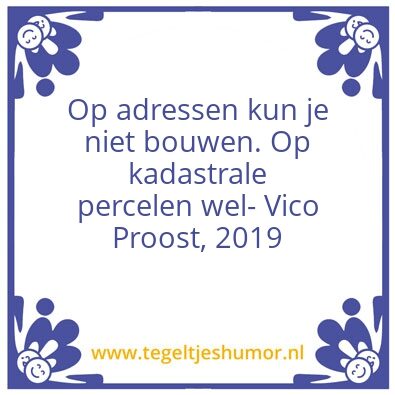 Tegeltje: Percelen