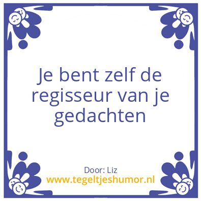 Tegeltje: Gedachten