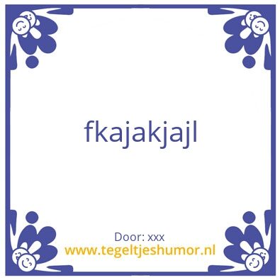 Tegeltje: Test