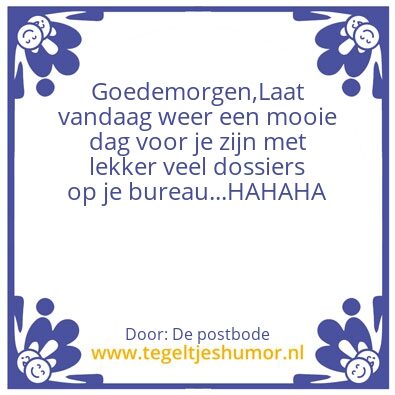 Tegeltje: WERKSE