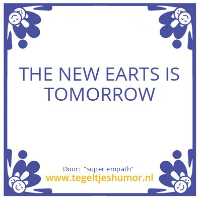 Tegeltje: “super empath”