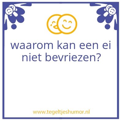Tegeltje: leuk raadsel