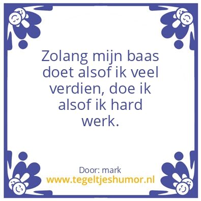 Tegeltje: verdien