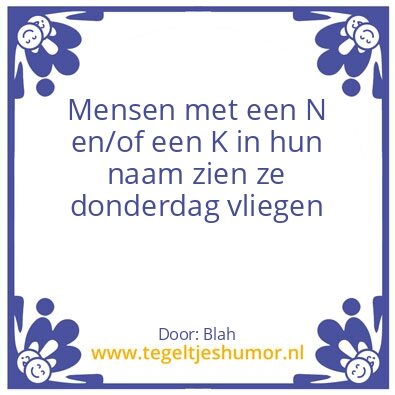Tegeltje: Vrije dag 2