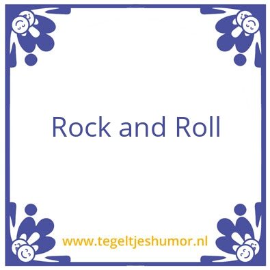 Tegeltje: Rock