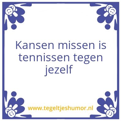 Tegeltje: Tennis