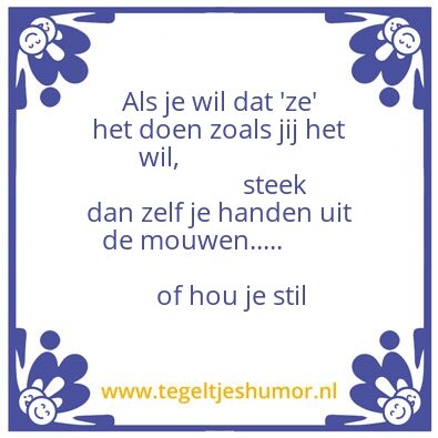 Tegeltje: Zelluf doen