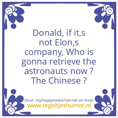 Tegeltje: Astronauts in space ..