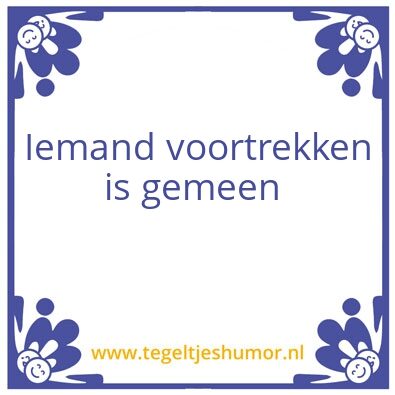 Tegeltje: Voortrekken