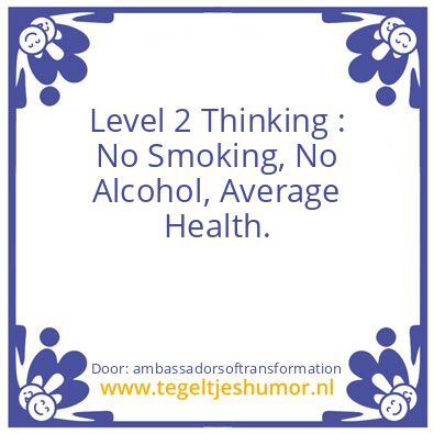 Tegeltje: Level 2 Thinking