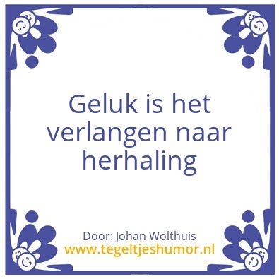 Tegeltje: Geluk