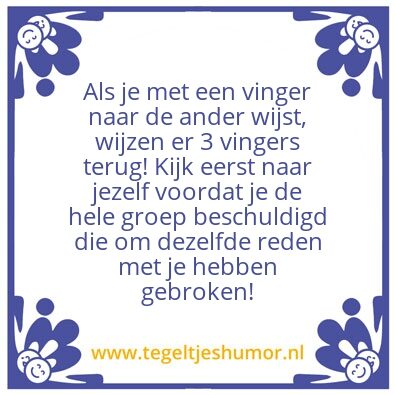 Tegeltje: Spiegel kijken