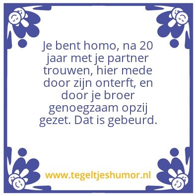 Tegeltje: De man met de hark.