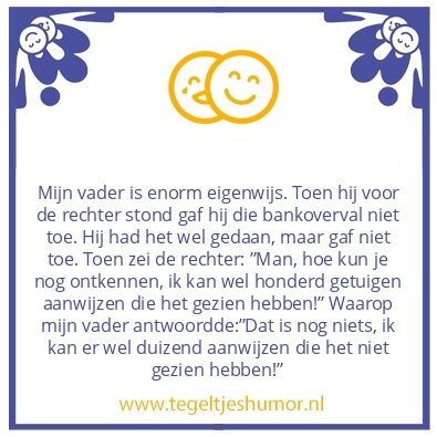 Tegeltje: Enorm eigewijs