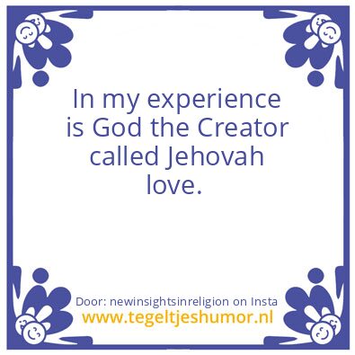Tegeltje: In my experience..