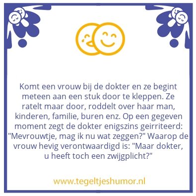 Tegeltje: Zwijgplicht
