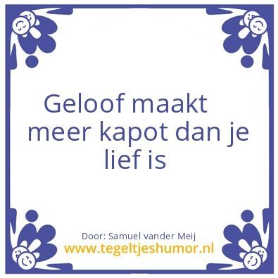 Tegeltje: Geloof