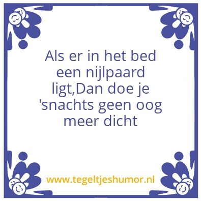 Tegeltje: Nijlpaard