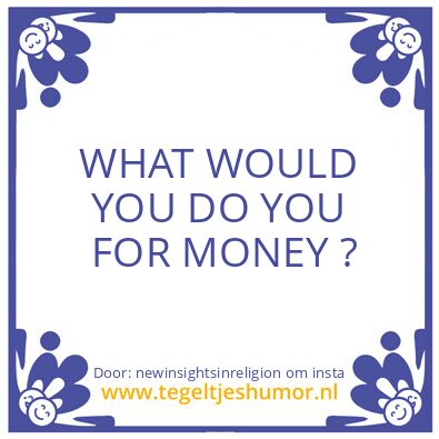 Tegeltje: MONEY ?
