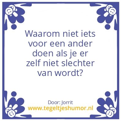 Tegeltje: Doen