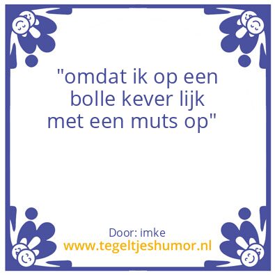 Tegeltje: im