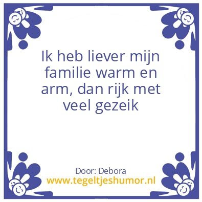 Tegeltje: familie