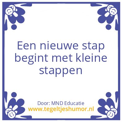 Tegeltje: MND Educatie