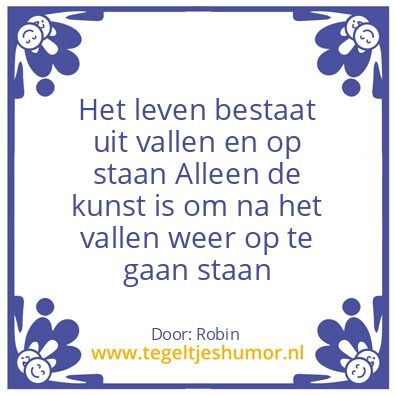 Tegeltje: Het leven