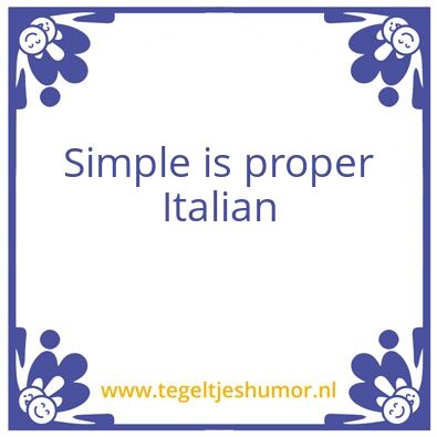 Tegeltje: Simple