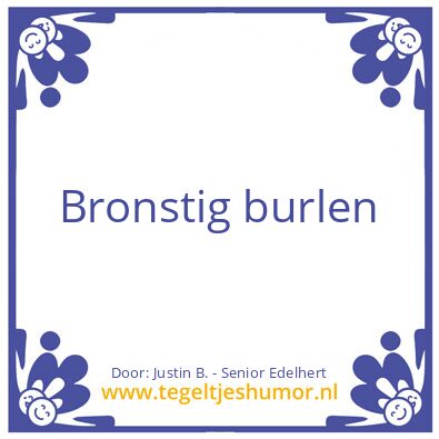 Tegeltje: Justin B. – Senior Edelhert