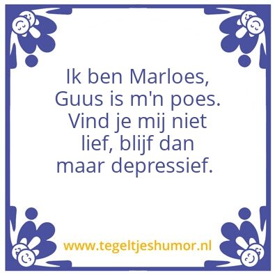 Tegeltje: Marloes