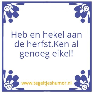 Tegeltje: De herfst