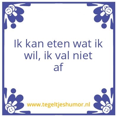 Tegeltje: Afvallen