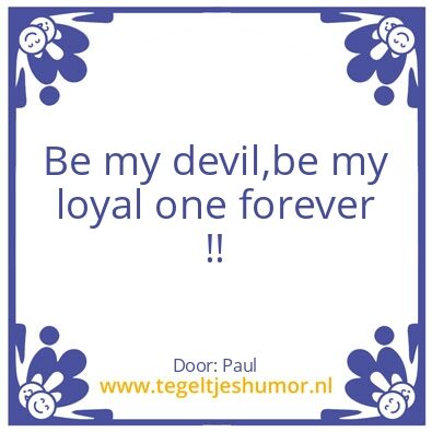 Tegeltje: Devlish