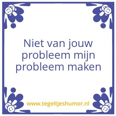 Tegeltje: Probleem