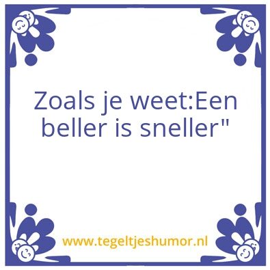 Tegeltje: Een beller