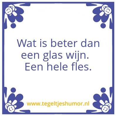 Tegeltje: Wijn
