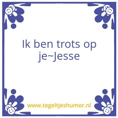 Tegeltje: Jesse 2