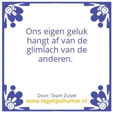 Tegeltje: Glimlach