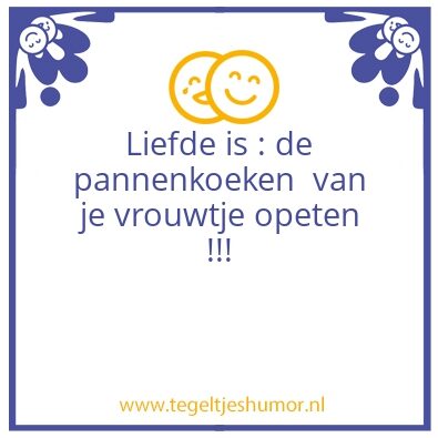 Tegeltje: Pannenkoek :-)