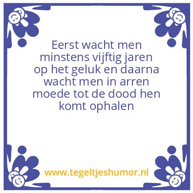 Tegeltje: Alweer jarig