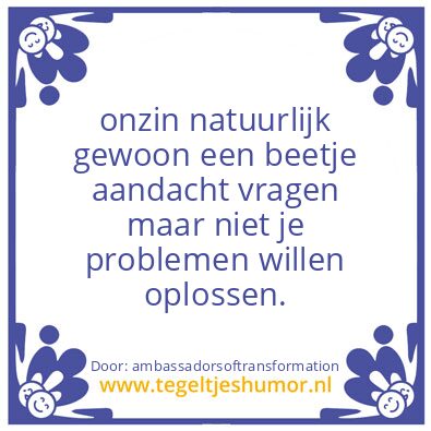 Tegeltje: onzin